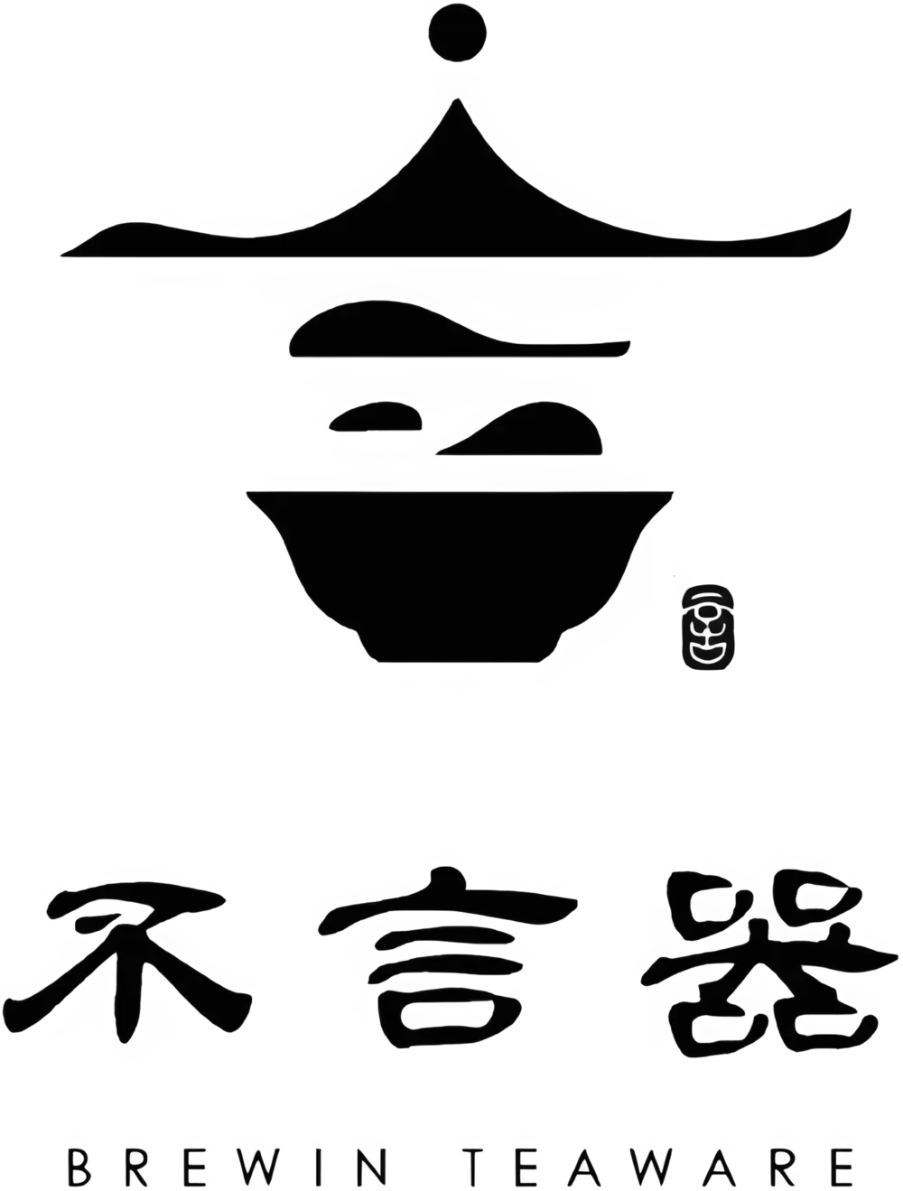 Interior Design - Logo of Brewin Teaware featuring a bowl and a stylized roof design. Dexign Matter Studio