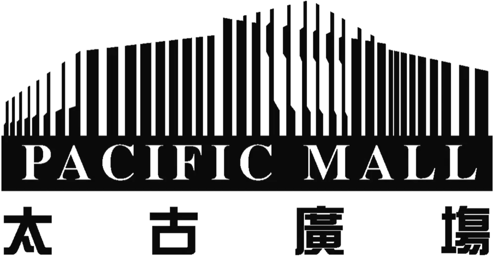 Interior Design - Logo of Pacific Mall featuring stylized text and a graphic design element. Dexign Matter Studio