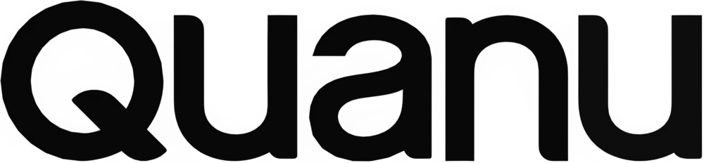 Interior Design - Logo of Quanu featuring a stylized text design in black on a white background. Dexign Matter Studio